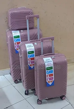 Pink 4 in 1 Unbreakable Rubber Suitcase Size 2