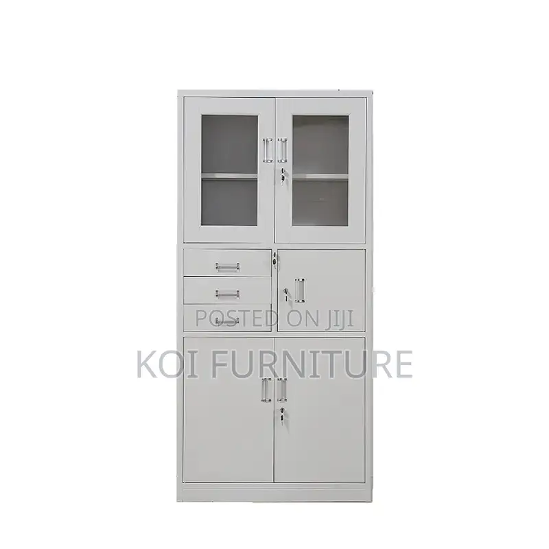 Office Cabinet; Double Doors Compact Accomading Cabinet With Safe