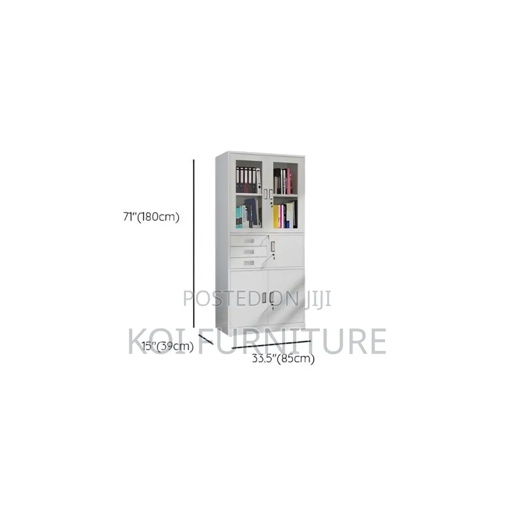 Office Cabinet; Double Doors Compact Accomading Cabinet With Safe
