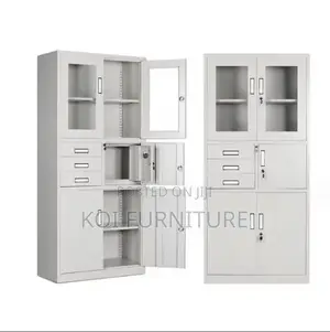 Office Cabinet; Double Doors Compact Accomading Cabinet With Safe