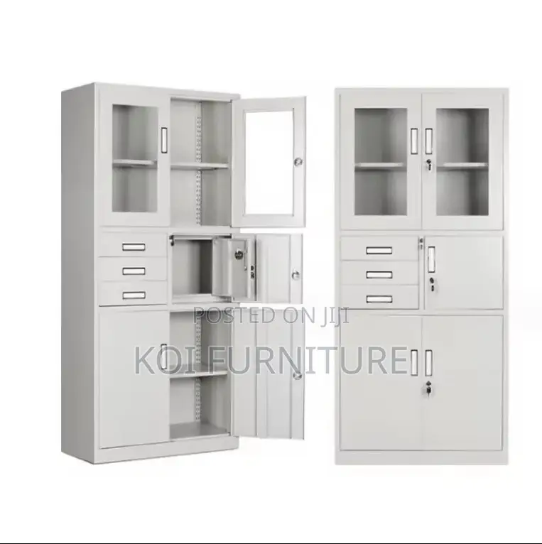 Office Cabinet; Double Doors Compact Accomading Cabinet With Safe