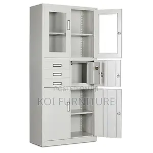 Office Cabinet; Double Doors Compact Accomading Cabinet With Safe