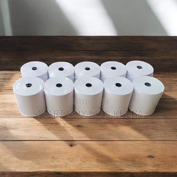 Clear Receipt 10 Pieces of 80mm by 80mm by 13mm Thermal Paper Rolls
