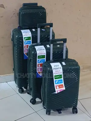 Jungle Green 4 in 1 Rubber Unbreakable Suitcase Size 4