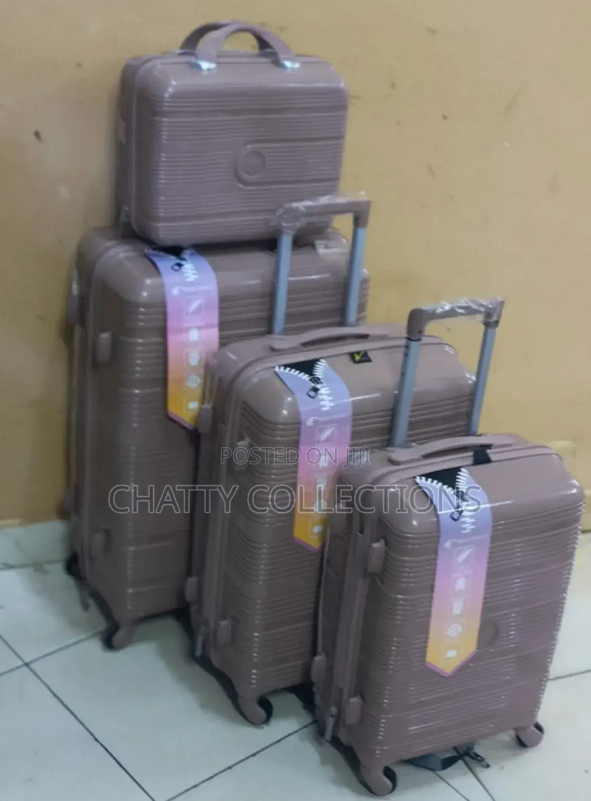 Peach 4 in 1 Rubber Unbreakable Suitcase Size 4