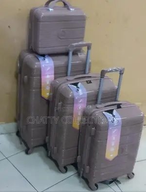 Peach 4 in 1 Rubber Unbreakable Suitcase Size 4