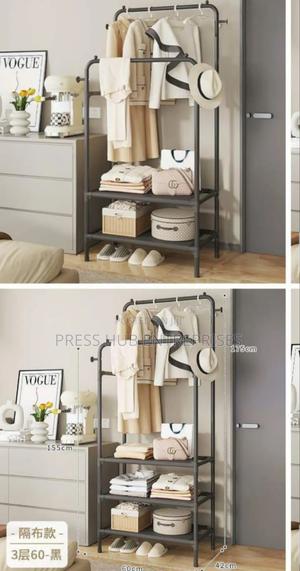 Multi-Functional Double-Pole Garment Rack - thumbnail 2