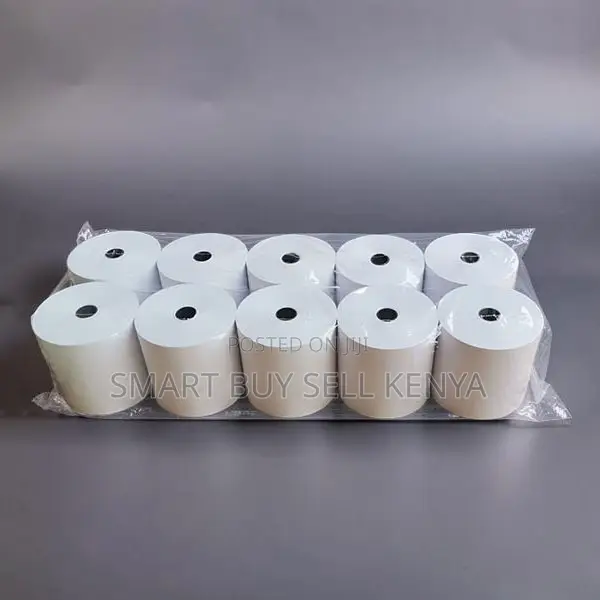 Shop Essentials 10 Pieces of 80mm by 80mm by 13mm Thermal Paper Rolls