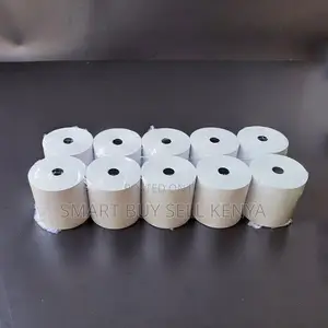 Smooth Paper 10 Pieces of 80mm by 80mm by 13mm Thermal Paper Rolls