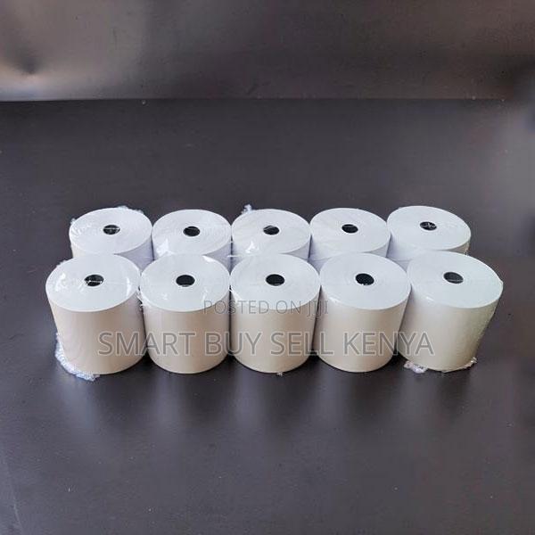Smooth Paper 10 Pieces of 80mm by 80mm by 13mm Thermal Paper Rolls