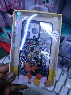 Pluto Cartoon Food Art Rugged Case for iPhone 15 Pro Max– Black
