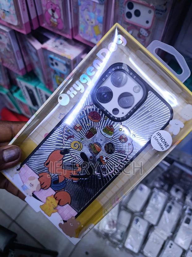 Pluto Cartoon Food Art Rugged Case for iPhone 15 Pro Max– Black - thumbnail 2