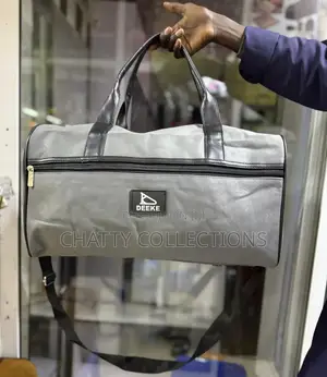 Gray Medium Unisex Deeke Canvas Travel Bags