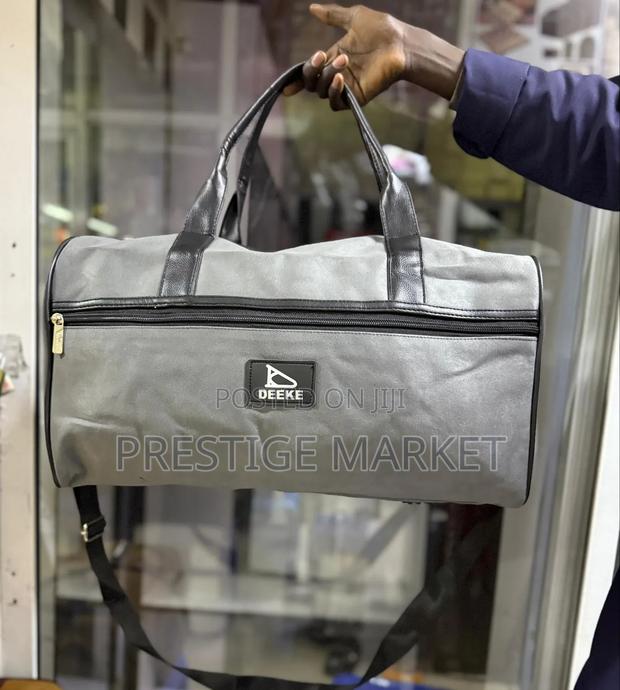 Gray Medium Unisex Deeke Canvas Travel Bags - thumbnail 2