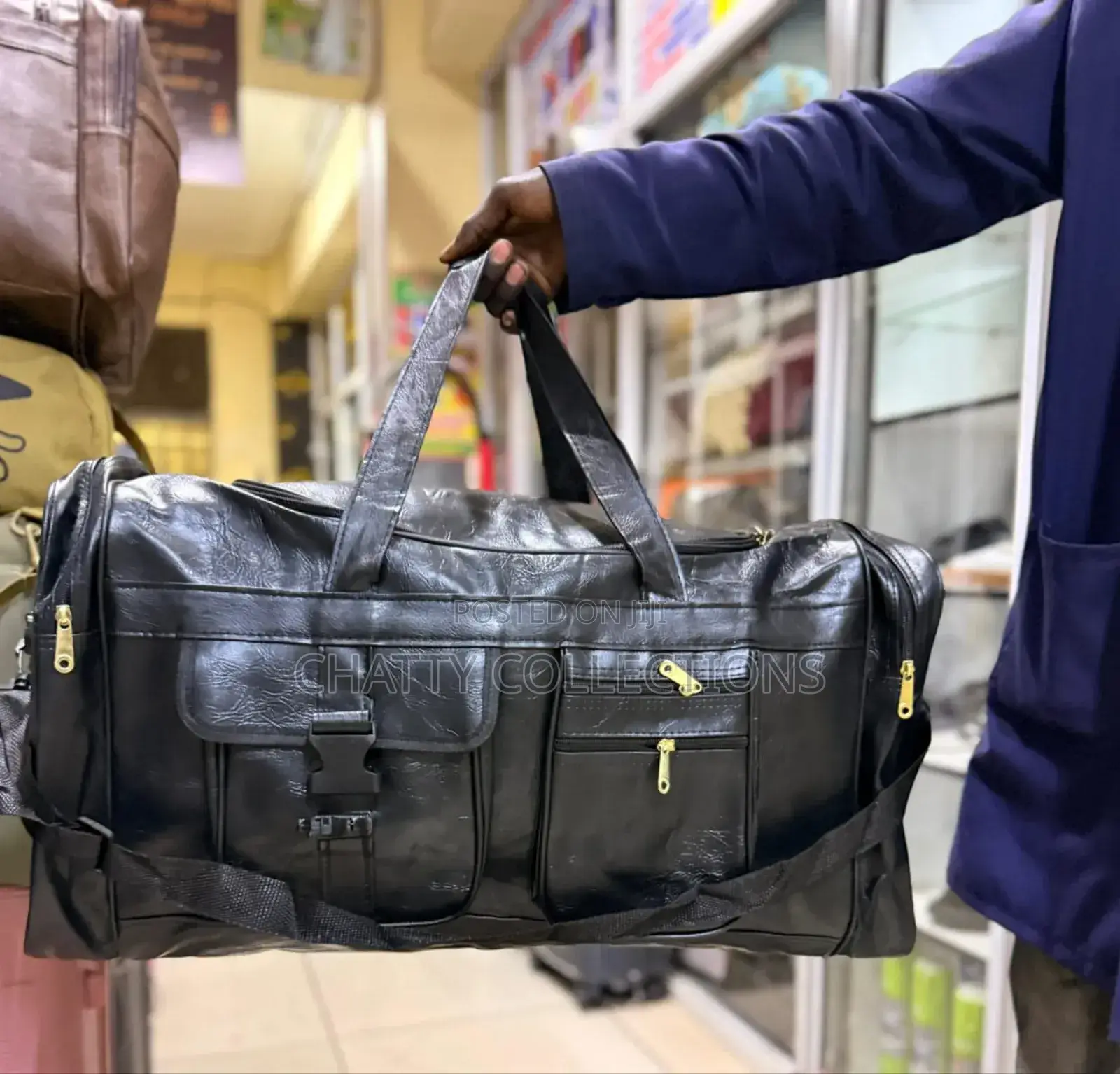 Unisex Pu Leather Big Size Multi Pockets Travel Bagy