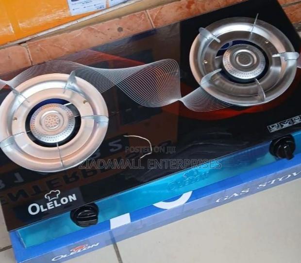 Glass 2 Burner Table Top Olelon Gas Cooker