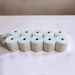Smooth Output 10 Pieces of 80mm by 80mm by 13mm Thermal Paper Rolls