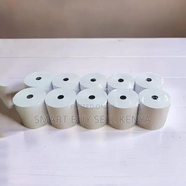 Smooth Output 10 Pieces of 80mm by 80mm by 13mm Thermal Paper Rolls