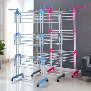 3 Layer Portable / Movable Cloth Drying Rack