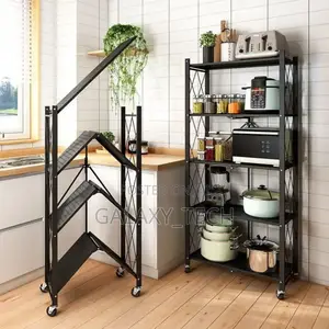 5 Tiers Kitchen Rack//Foldable Kitchen Rack