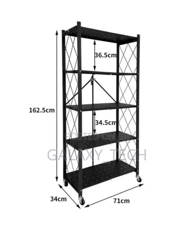 5 Tiers Kitchen Rack//Foldable Kitchen Rack - thumbnail 3