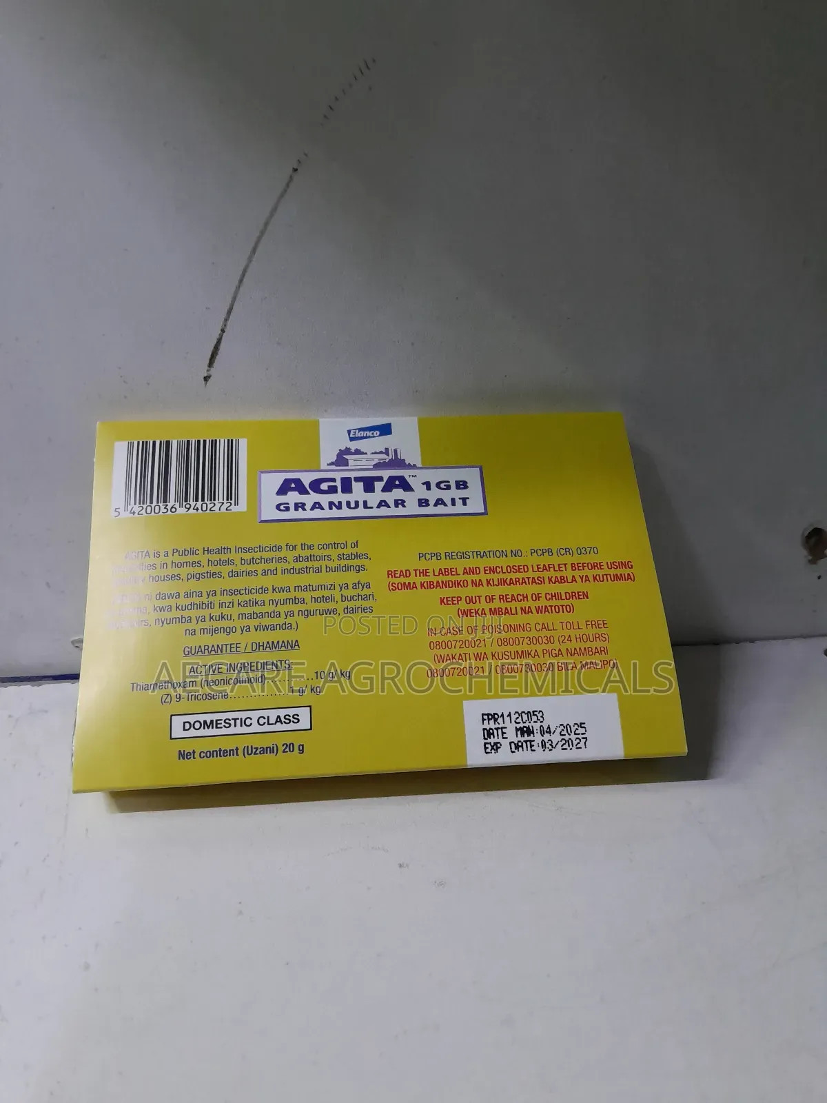 Agita 1gb Granular Fly Bait 20 Grams