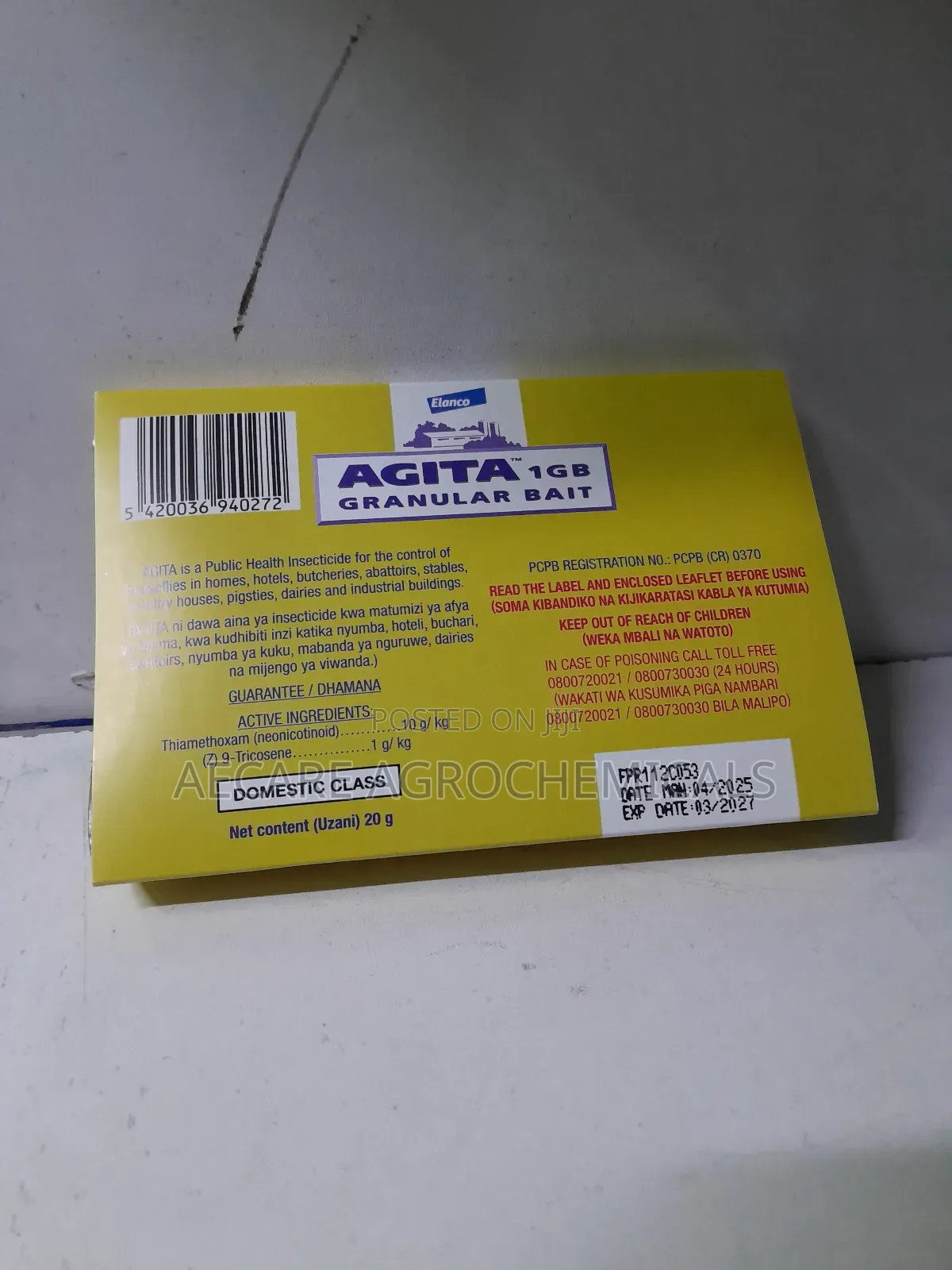 Agita 1gb Granular Fly Bait 20 Grams