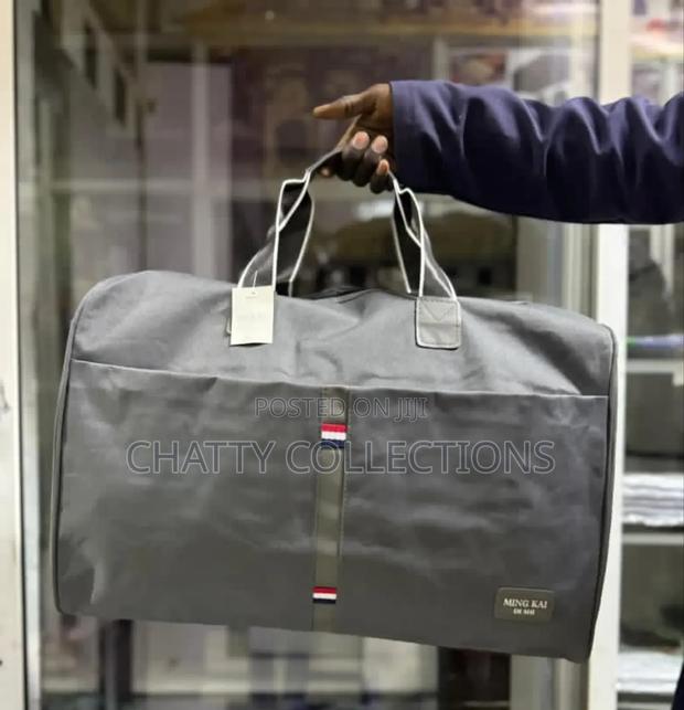 Gray Unisex Quality Oxford Travel Duffle Bags