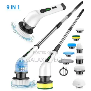 9-in-1 Cordless Electric Cleaning Brush//Rechargeable Cleaner Brush
