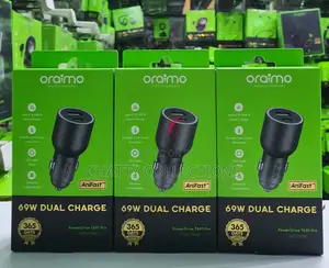 Oraimo Power Drive Pro Occ-769w Dual Car Charger With Led Light Ring