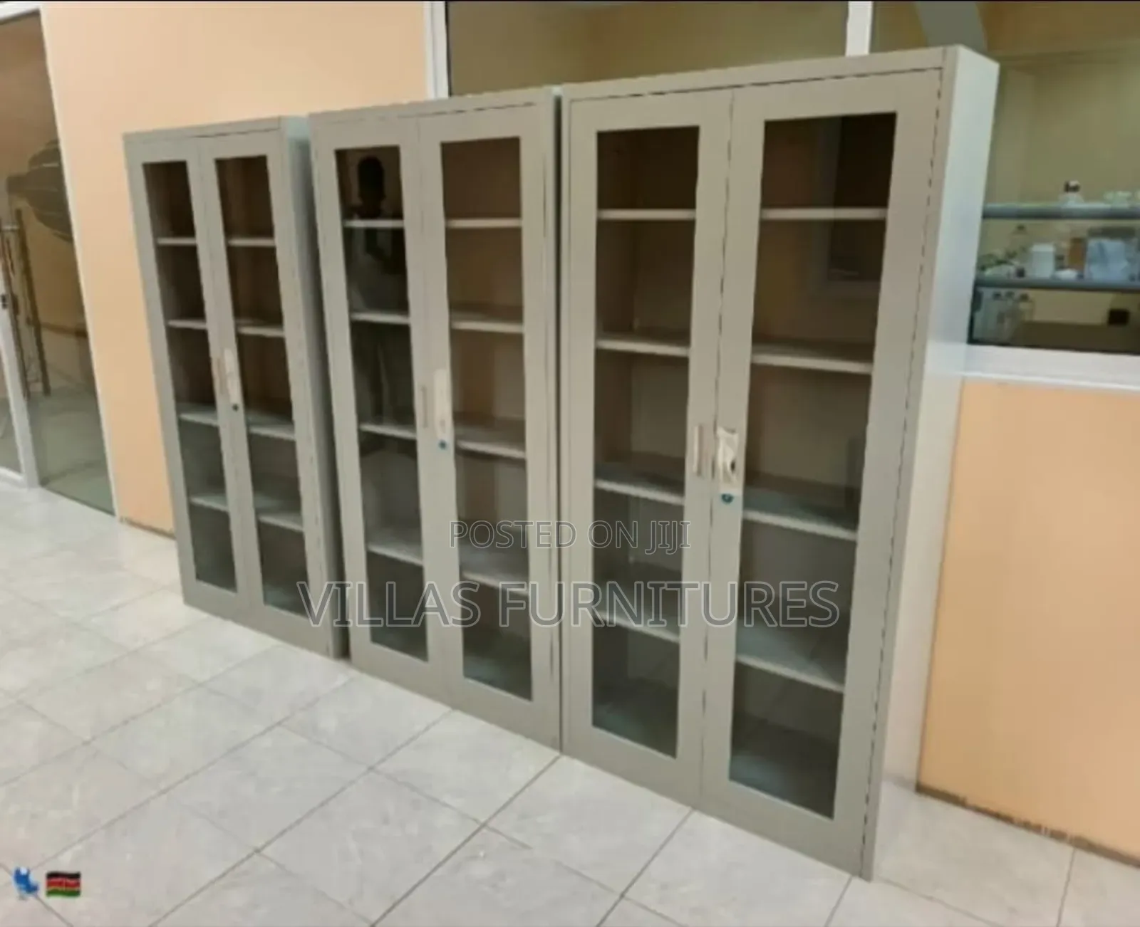 Elegant Full Glass Filling Cabinet
