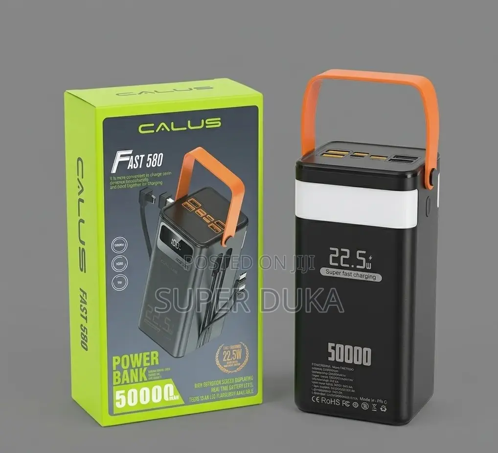 Calus Fast 580 50000mah 22.5w Super Fast Charger Power Bank+Flashlight