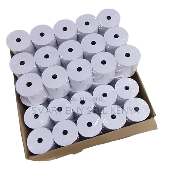 Smooth Print 50 Pieces 80mm by 80mm by 13mm Thermal Paper Rolls
