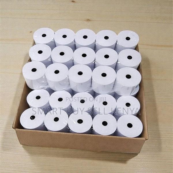 Clear Print 50 Pieces 80mm by 80mm by 13mm Thermal Paper Rolls - main view