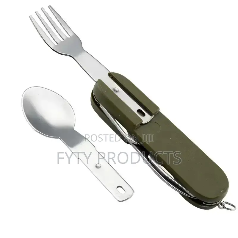 7-in-1 Stainless Steel Foldable Knife Spoon Fork Set