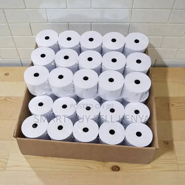 Reliable Print 50 Pieces 80mm by 80mm by 13mm Thermal Paper Rolls