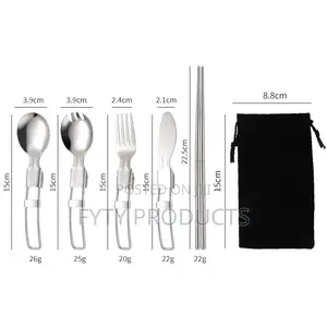 Metal Stainless Steel Outdoor Picnic Premium Tableware Set