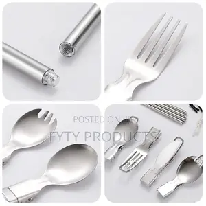 Metal Stainless Steel Outdoor Picnic Premium Tableware Set
