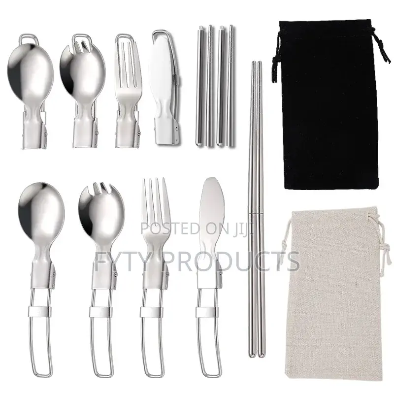 Metal Stainless Steel Outdoor Picnic Premium Tableware Set