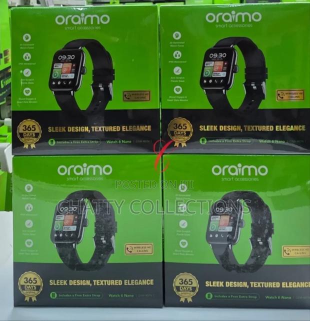 Oraimo Watch 6 Nano Full Touch Wireless Hd Calling Smart Watch