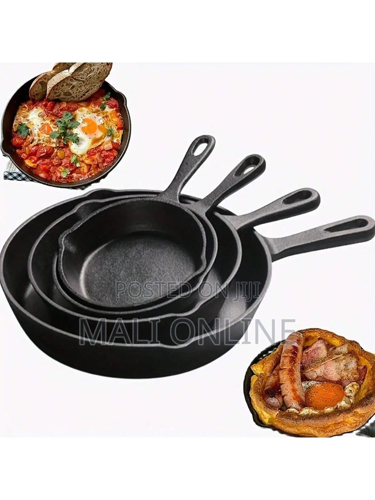 Cast Iron Frying Pan Skillet Non Stick 14,16,20,26cm Induction Pan