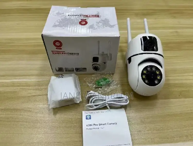 New V380 Wifi Smart Net Dual Bulb PTZ Camera Dual Lens Bulb Camera