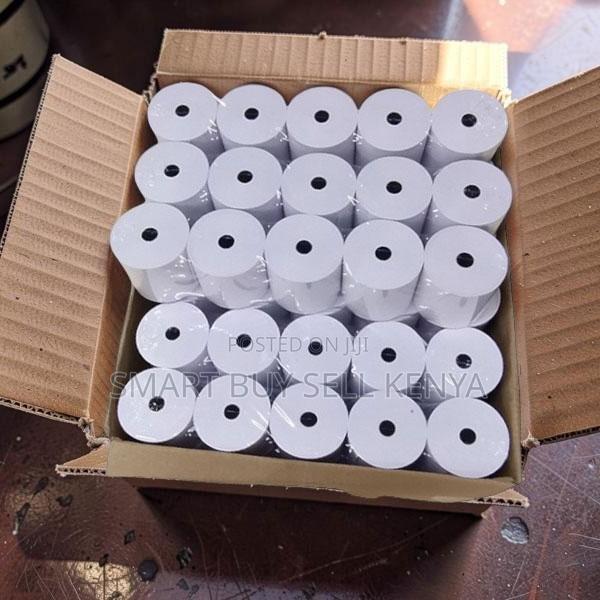 Smooth Feed 50 Pieces 80mm by 80mm by 13mm Thermal Paper Rolls