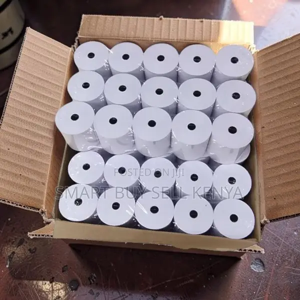 Smooth Feed 50 Pieces 80mm by 80mm by 13mm Thermal Paper Rolls
