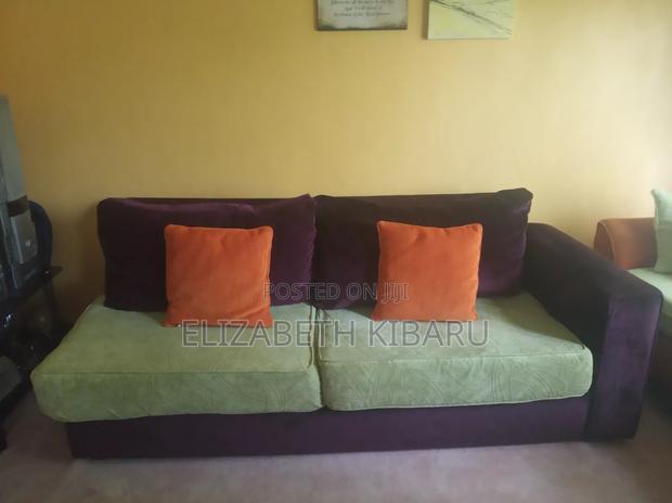 Two 3 Seaters, 1 Ottoman, 1 Pouf, 1 Love Sear - thumbnail 2