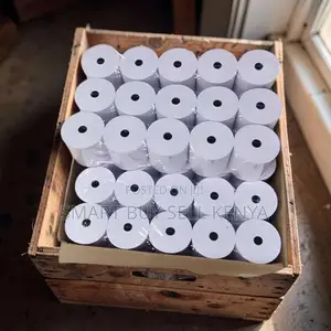 Bright White 50 Pieces 80mm by 80mm by 13mm Thermal Paper Rolls