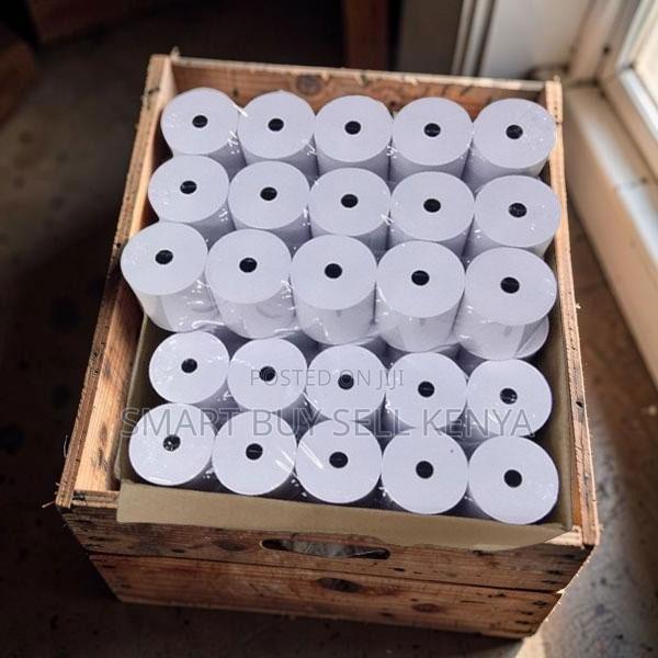 Bright White 50 Pieces 80mm by 80mm by 13mm Thermal Paper Rolls