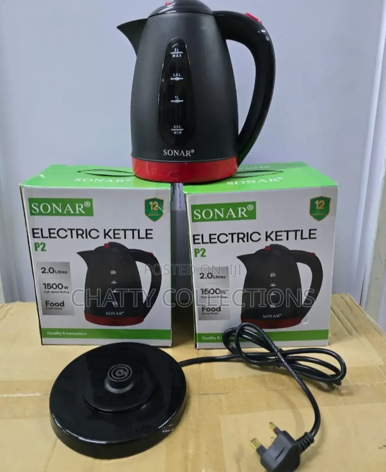 Sonar 2.0 LTRS Corded Electric Kettle
