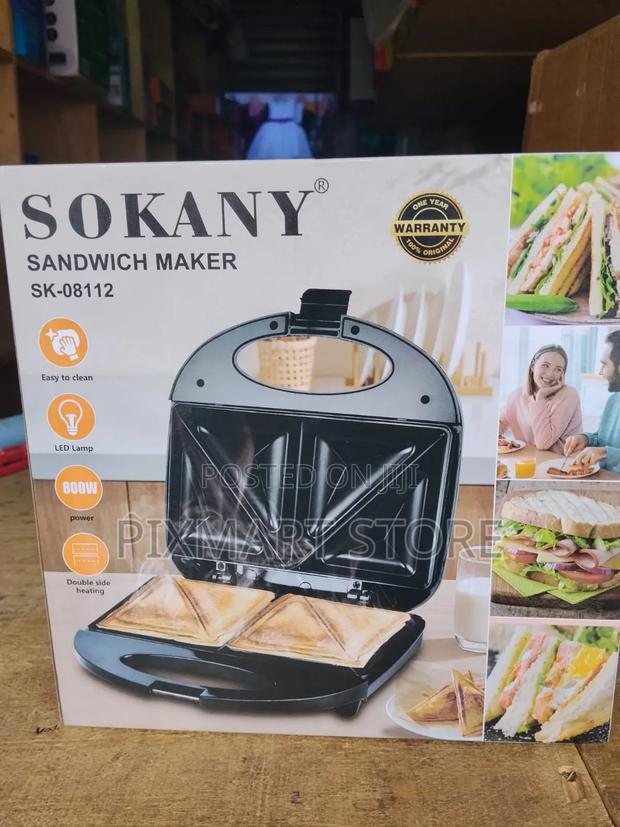 Sokany 2 Slice Sandwich Toaster – Fast Heating Compact - thumbnail 2