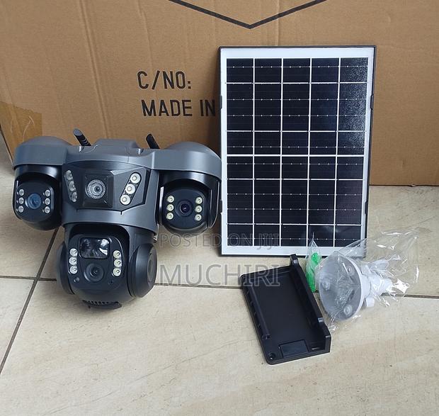 V380 Triple-Lens Solar-Powered PTZ 4g Solar Powered Triple Lens PTZ